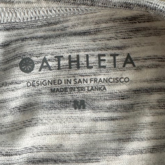 Athleta Essence Spacedye Tie Back Tank Gray/White Med NWT Athleisure Yoga Soft - Picture 8 of 16